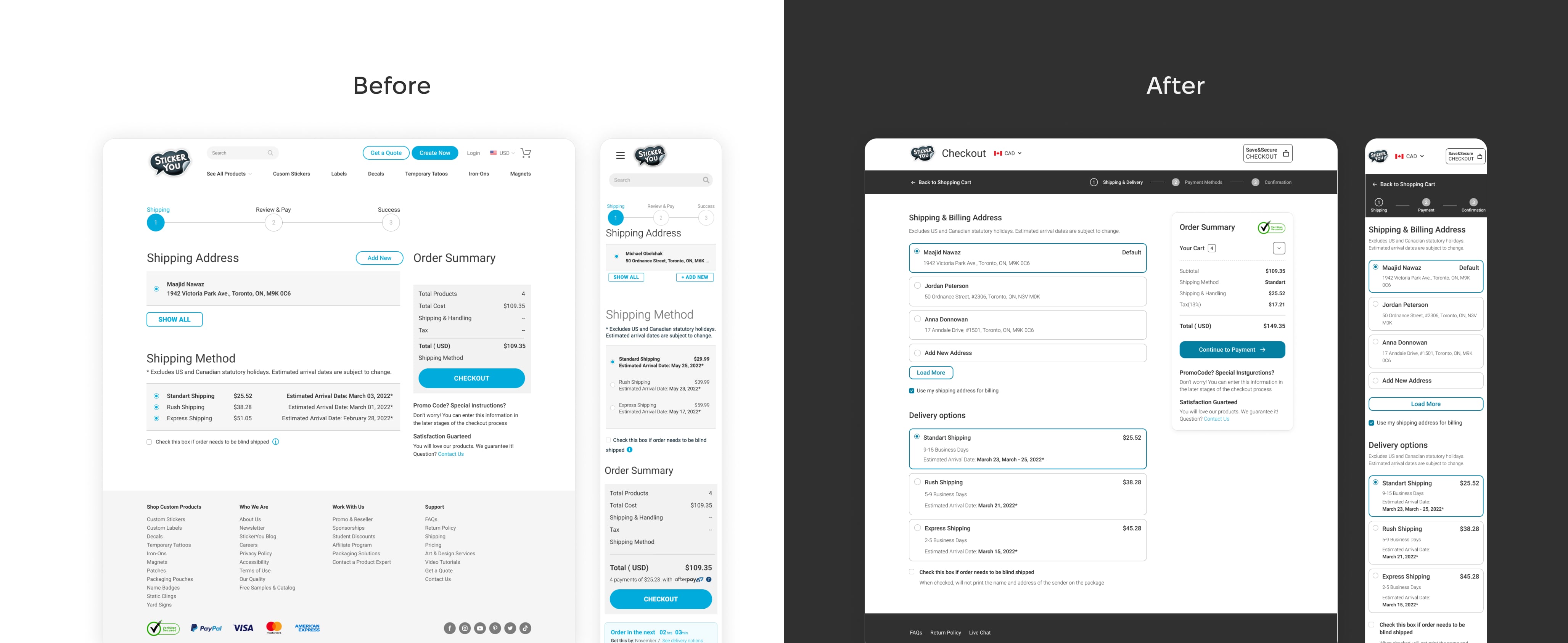 Checkout - Shipping & Delivery Stage