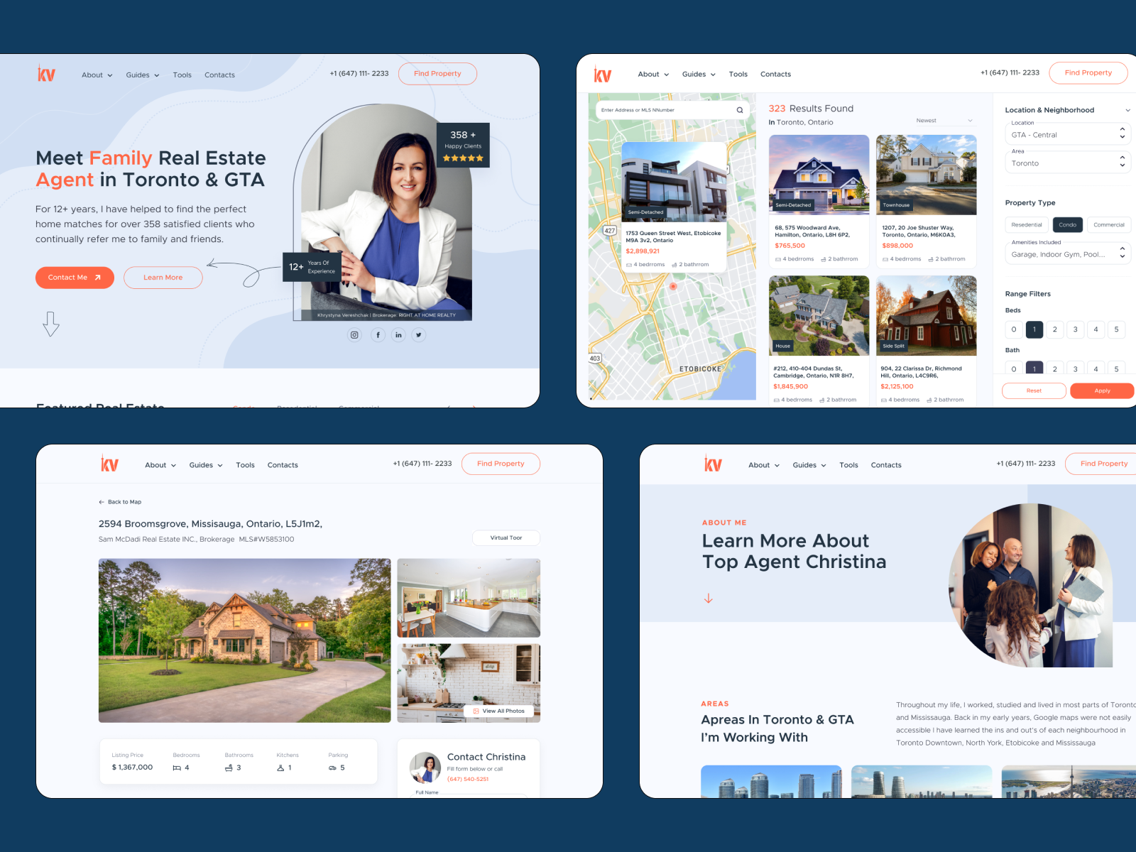 Khrystina Real Estate Agent Website